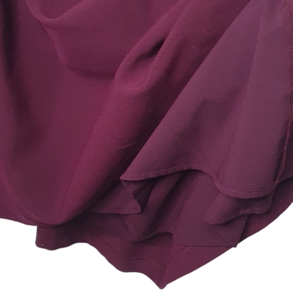 Banana Republic Stretch Sleeveless Mini Fit & Flare Skater Dress Burgundy Size14 - Picture 8 of 14